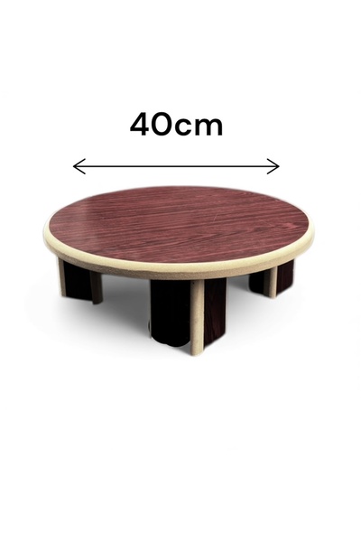 cc bin shihon Wooden dough rolling table, 40 cm size, burgundy color