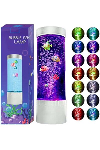 RAXOOM Bubble Fish Lava Lamp — Desktop LED Color-Changing Bubble Aquarium