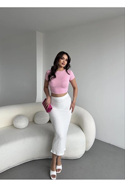 bbeox.com Gofre Yırtmaçlı Etek