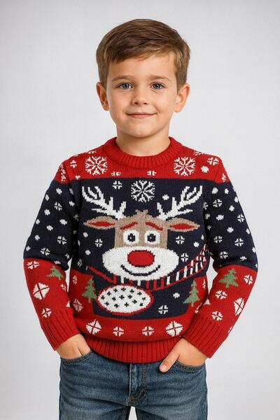 Gold Vitray Christmas Sweaters for Kids
