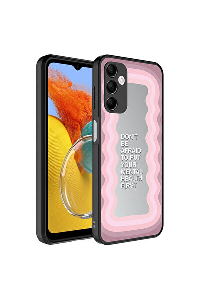 zore حافظة جالاكسي M14 ذات نمط مرآة لامعة مع حماية للكاميرا - مرآة