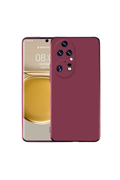 zore Huawei P50 Pro Case Asma Premier Silicone Cover - Plum