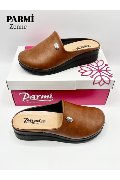 PARMİ Wedge Heel Closed-Toe Slippers