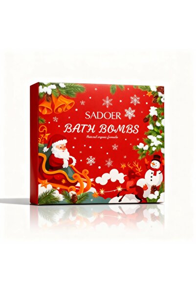 SADOER Gift set of 4 bath bombs, Christmas edition