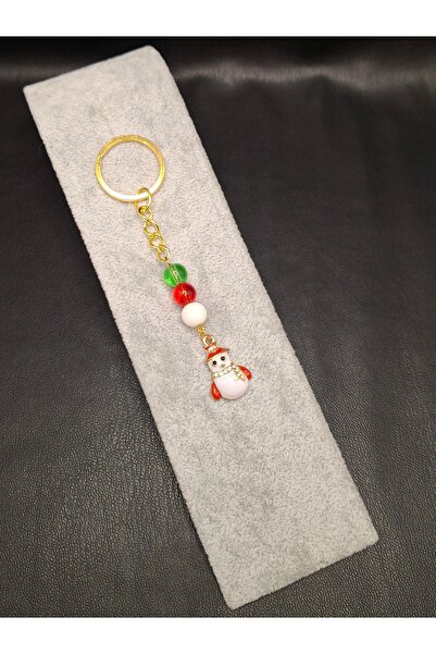 Han Ticarethane Breloc special de Anul Nou cu model de om de zăpadă din piatr...