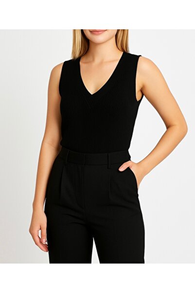 Forest Girl V yaka Kolsuz Triko