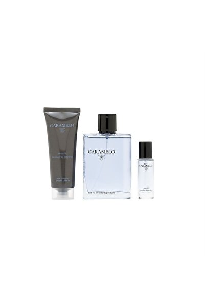 Caramelo Lavander&Pachouli Men's Set: Eau de Toilette 100 ml + Aftershave Lotion 75 ml