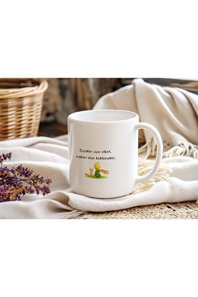 Beramussa كوب الأمير الزهري – الزهور تتفتح، ما مهم هو الانتظار، كوب هدية بكلمة واحدة