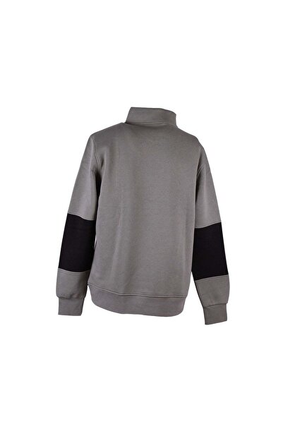 trender Zippered Sleeve Piece Three String Sh Fleece-Lined Khaki Men's Sweatshirt 5741