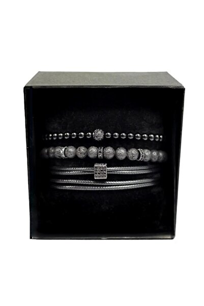 Crack Set bratari barbati Lucky Trio Grey