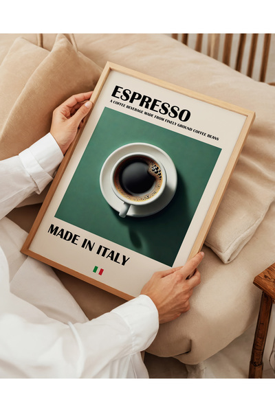 ARTHOUSECOLLECTIVE Espresso - Coffee Collection - Table Sizes Unframed Poster