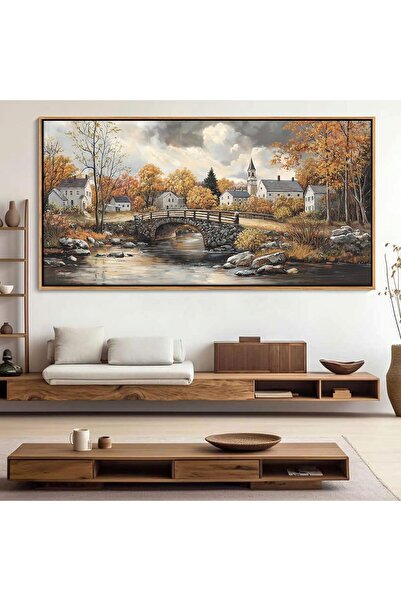 ALAYRA International لوحة جدارية لمنظر طبيعي للجسر 60×120 سم - ديكور ريفي فرن...