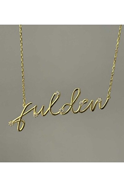 GWOMA Kadın Gümüş Kolye - Taşlı Trend İsim Kişiye Özel • Işıklı Kutuda • Sevg...