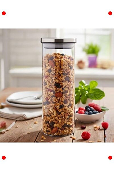 markentegra Vacuum Sealed Borosilicate Glass Jar, 1 Liter