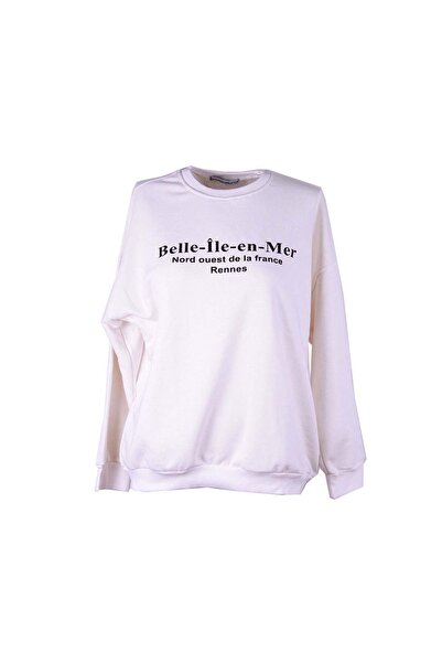 trender 26Ki40000066 White Women's Sweatshirt 6605