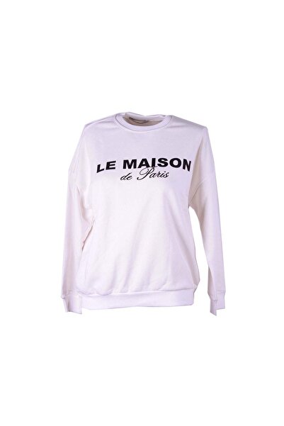 trender 26Ki40000063 White Women's Sweatshirt 6602