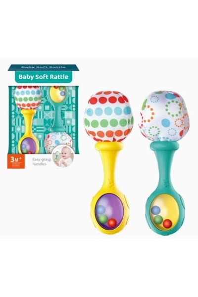 Toy Toy Toy Rattles for infants set of 2 pieces, soft rattles 17x6x6 cm