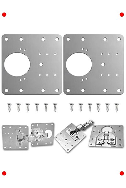 markentegra 2 Pieces Stainless Steel Hinge Repair Plate (9X9Cm)