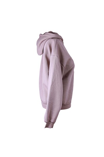 trender 3 İp Ş Fleece-Lined K Hooded Mink Women's Sweatshirt 26Kdt1000009