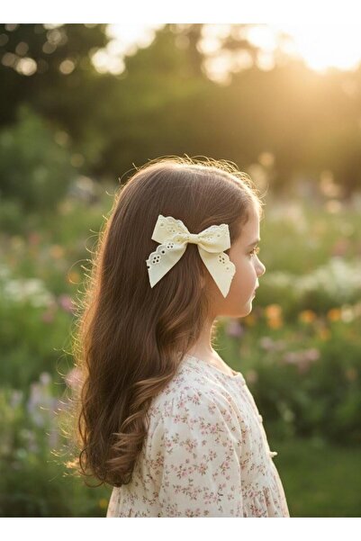 Toka Delisi Cataramă cu fundă elegantă, realizată manual, galbenă, pentru cop...