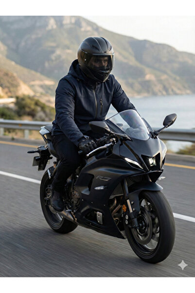 Ankalif Erkek Outdoor, Motorcu Softshell Mont - Su ve Rüzgar Geçirmez İçi Polarlı Kapüşonlu Taktikal Kışlık