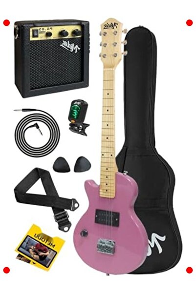markentegra مجموعة جيتار كهربائي للأطفال من سن 5 إلى 8 سنوات باللون الوردي (3...