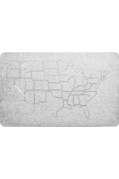 Generic بطاقة محفظة معدنية مصقولة محفورة مخصصة - رسالة حب مع خريطة