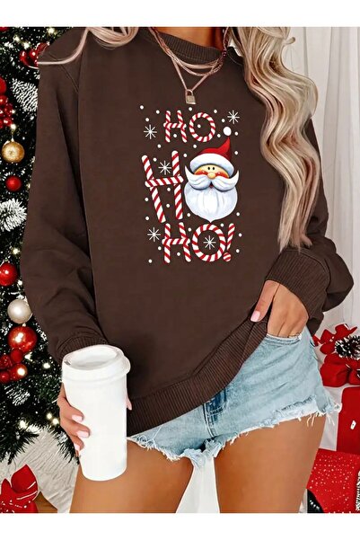HerTarzınTrendi New Year's Themed Chritmas Sweatshirt - Winter Comfortable Ov...