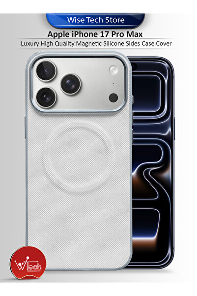 Wtech Apple iPhone 17 Pro Max 5G 2025 Luxury High Quality Magnetic Silicone Sides Case Cover