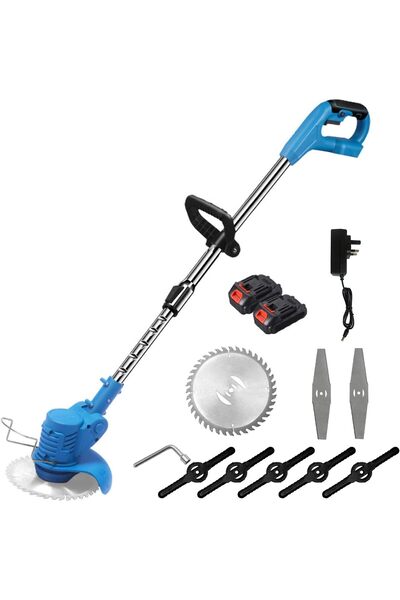 EACAM 21V Telescopic Cordless Handheld Grass Trimmer with Multi Blades