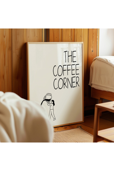 ARTHOUSECOLLECTIVE The Coffee Corner – Minimal Coffee Corner Poster - Unframed Poster in Painting Sizes