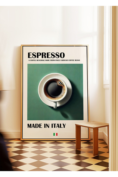 ARTHOUSECOLLECTIVE Espresso - Coffee Collection - Table Sizes Unframed Poster