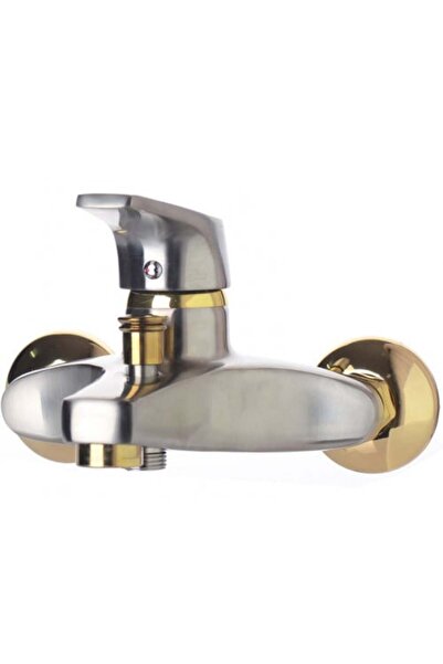 TROY Matte Gold Shower Mixer - Complete Set with 150 cm Hose (Zamak Body)