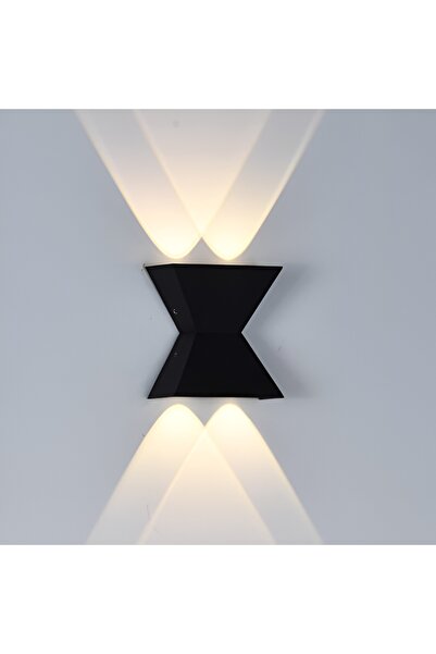 luminastar Outdoor LED wall light, bidirectional, Crossed beams, 4W - black