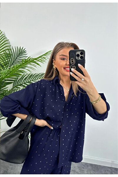 verabelle Aerobin Fabric Stone Pants Shirt Set