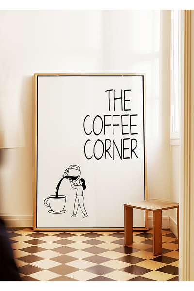 ARTHOUSECOLLECTIVE The Coffee Corner – Minimal Coffee Corner Poster - Unframed Poster in Painting Sizes