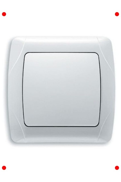 markentegra Stylish White Single Light Switch