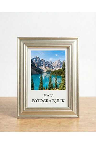 HanFotoğrafçılık Han Fotoğrafçılık - Dekoratif Gümüş Renk 10x15 Fotoğraf Çerç...