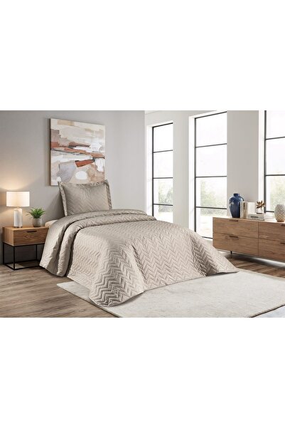 ARSEM EV TEKSTİL Cuvertură de pat matlasată Emily Tek Kişilik Cappucino, brodata, de la producător