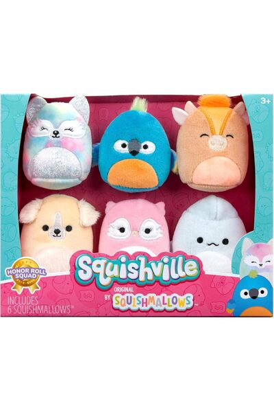 Squishville SQM - Plush 6 Pack 2" Squishmallows (Varsity Squad)