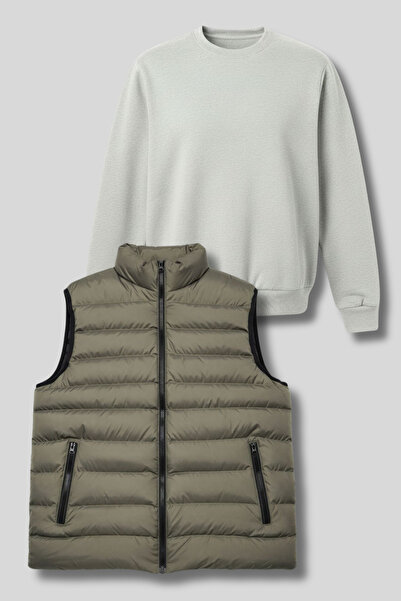 Moda EKM 2'li Paket 1 Şişme Yelek 1 Sweatshirt