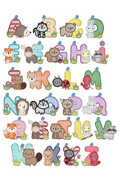 Rana İkra Art Shaped Alphabet Sticker Set (5 Sheets)