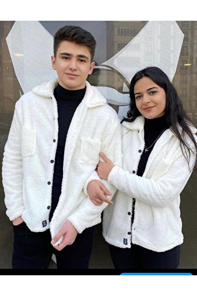 giyimadam16 Unisex 2 Pieces Men's and Women's Winter Plush Jacket & Cardigan