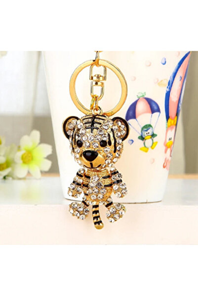 TChic حلية حقيبة على شكل دمية دب مرصعة بالأحجار الكريمة/سلسلة مفاتيح