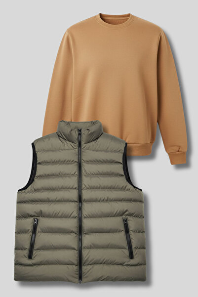 Moda EKM 2'li Paket 1 Şişme Yelek 1 Sweatshirt