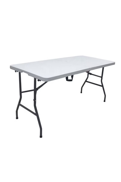 OEM Garden table, terrace and patio, rectangular, steel, 180x74x74 cm, white