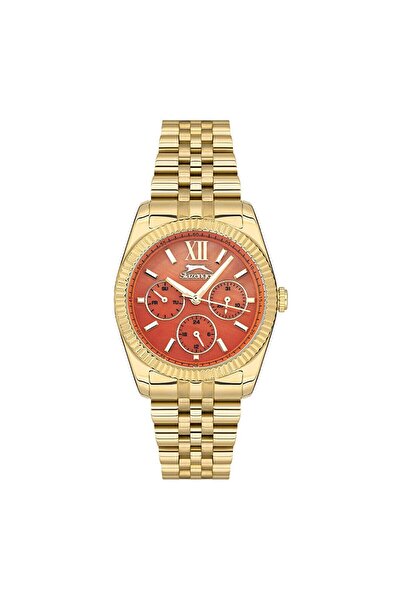 Slazenger Sl.09.1947.4.06 Women's Wristwatch |   35mm Gold Case, Pink Dial