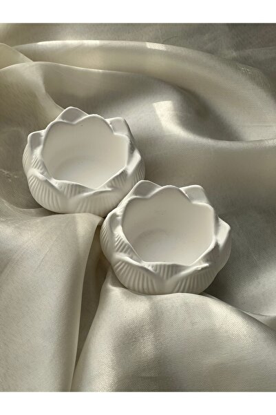 Otantik Dekoratif Lotus 2'li Mumluk