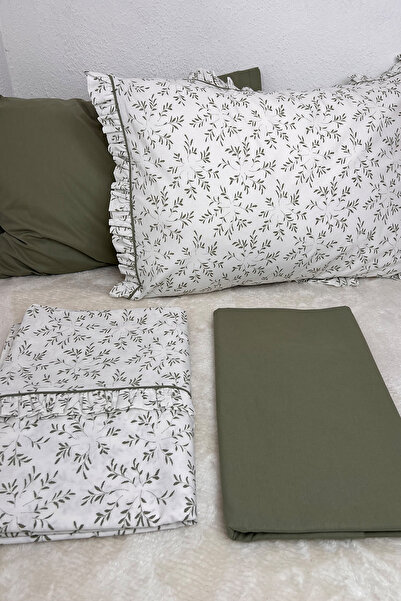 Masnu Çocuk Masnu 100% Organic Cotton Luxury Single Ruffled Duvet Cover Set