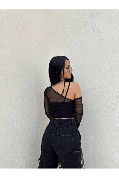 Aida Fashion Tül detay bluz